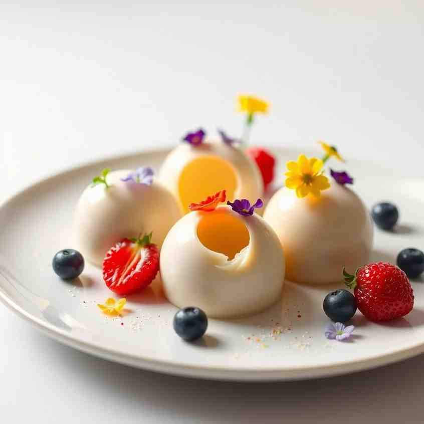 Molecular Gastronomy - Spherified Panna Cotta Recipe
